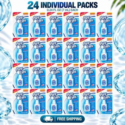 Pack pure eyes drops - 24, of